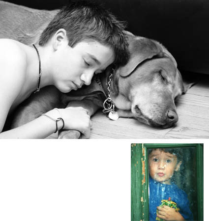 boy dog portrait Artist Edge Photography